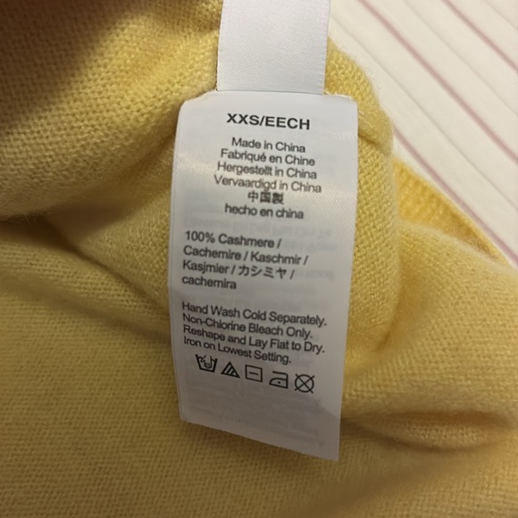 Light yellow J. Crew cashmere sweater oversized fit - Picture 6 of 9